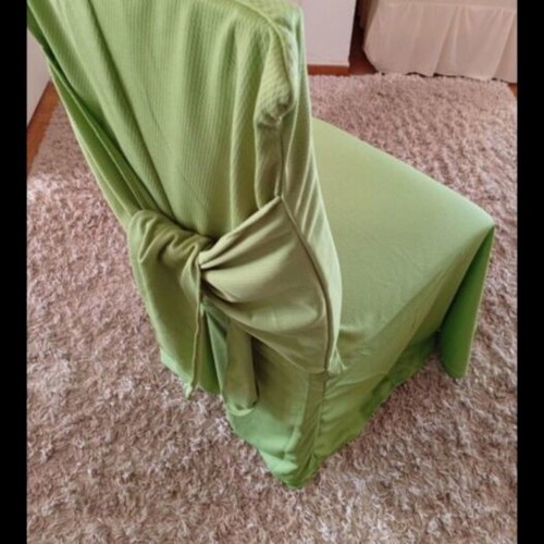 Chair covers set of 6 elastic emerald green