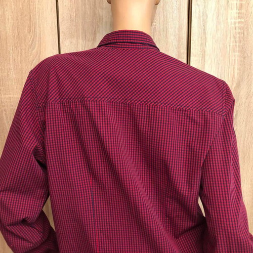 Fishbone Shirt new, size L, burgundy and black