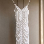 White dress mini with gathers like new