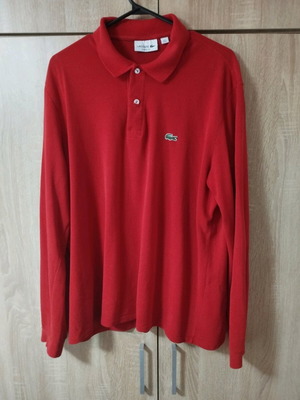 Lacoste authentic long-sleeve red XL like new