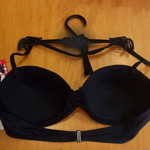 Black Bikini Top Rock Club new with molded cups and adjustable straps