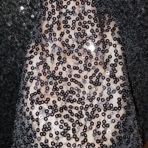 Sequin blouse new, size medium, black