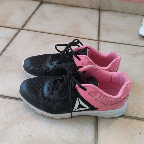 Reebok sneakers used, black-pink, size 38