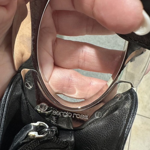 Sergio Rossi hand bag like new, black, hand-held