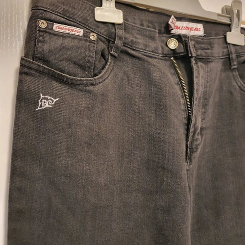 Handpainted denim vintage jeans black size XL