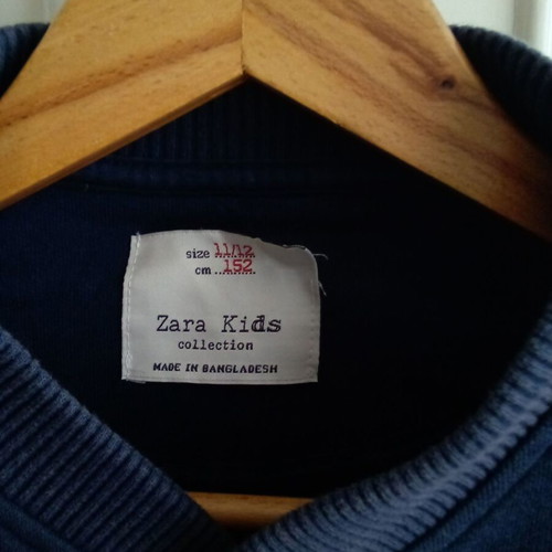 Zara kids varsity jacket used, blue color
