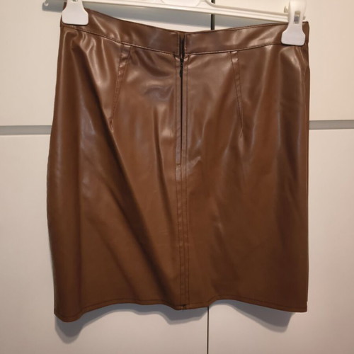 Skirt camel tan leather size M used Dolce Domenica