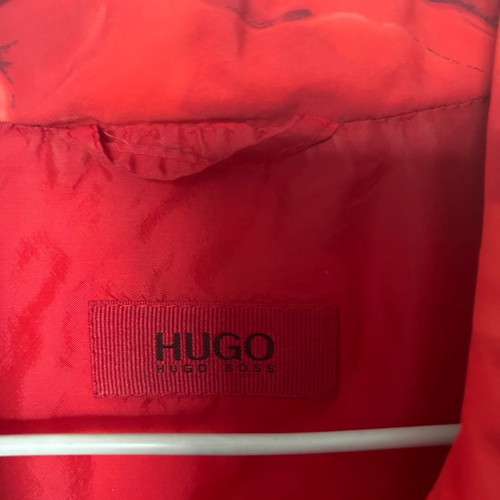 Hugo Boss spring jacket used, rose pattern, coral color