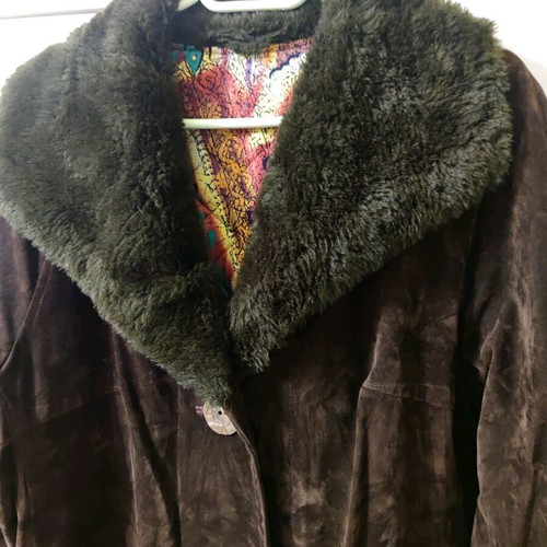 Handmade kastorino coat like new, brown, size L/XL