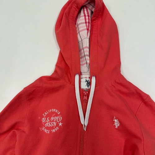 U.S. Polo Assn. hoodie for girls 6 years coral, like new