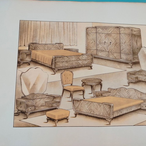 French Möbel furniture catalog used, like a painting pad