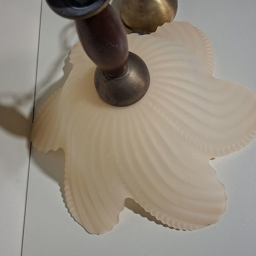 Vintage hanging lamp made of semi-transparent glass, like new