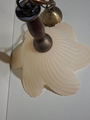 Vintage hanging lamp made of semi-transparent glass, like new