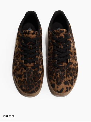 Leopard sneakers H&M σαν καινούργια, μέγεθος 37, μαύρο και καφέ