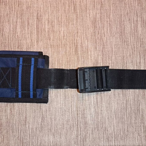 Diving weight belt with pouches used