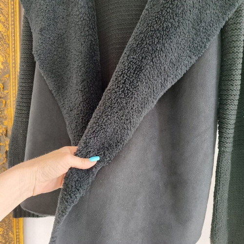Vintage Tally Weijl knitted jacket with fur, size M, like new