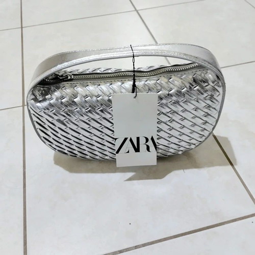 Zara silver small handbag crossbody bag new