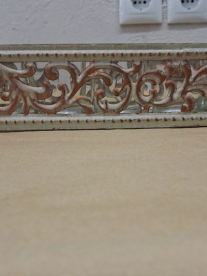 Metal candle holder vintage new 30x8 cm