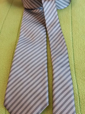 Boss Collection silk tie like new, gray and beige