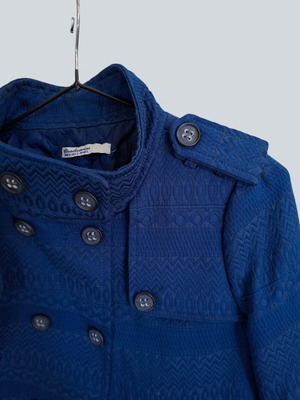 Stradivarius Blue Coat like new, elegant military style