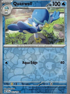 Quaxwell Pokemon collectible card new