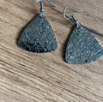 Dangling earrings like new, gray color