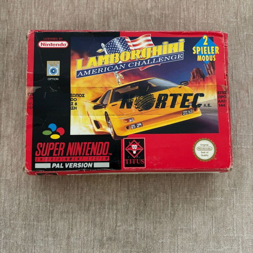 Lamborghini American Challenge Nintendo SNES used Greek version