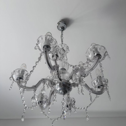 Chandelier with crystals like new