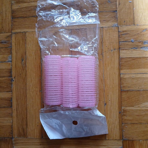Hair rollers new, pack of 3, pink