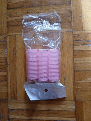 Hair rollers new, pack of 3, pink