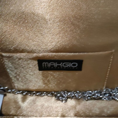 Evening bag new gold hand with chain