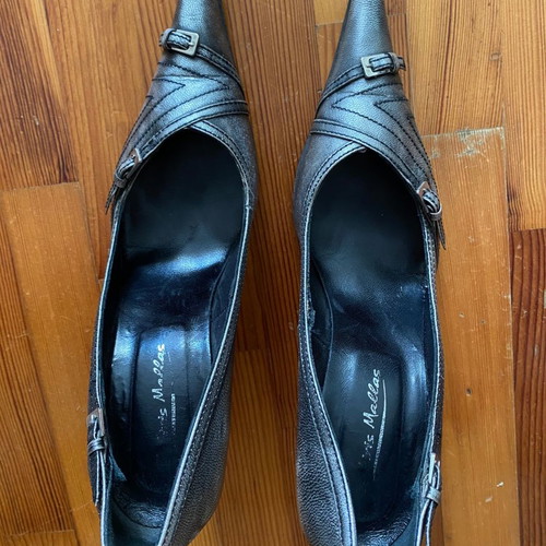 Tsakiris Mallas leather pumps used, size 40, gray
