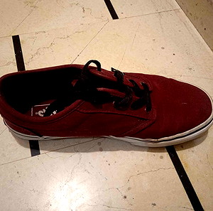 Vans Authentic unisex 38 νούμερο μπορντώ με μαύρα κορδόνια