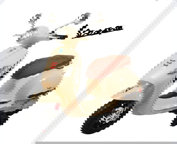 Електрическа Моторна Количка VESPA 6V с Лека Бежова Кафява