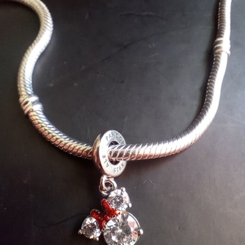 Minnie Mouse Pandora Charm like new, silver