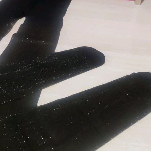 Mango tights new, black with gold details, size Medium