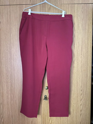 Cortefiel fabric pants XXL, like new, burgundy