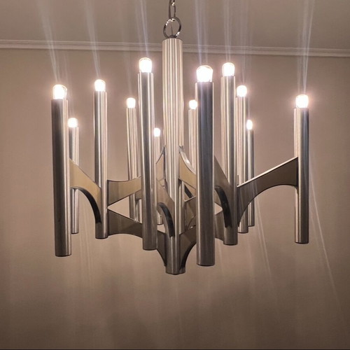 Vintage chandelier Sciolari Gaetano used with rewired cable