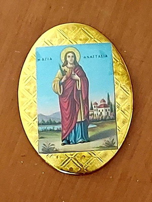 Vintage εικόνα Αγία Αναστασία μεταχειρισμένη