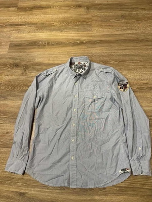 Napapijri Flag slim fit long sleeve cotton shirt XXL used men's