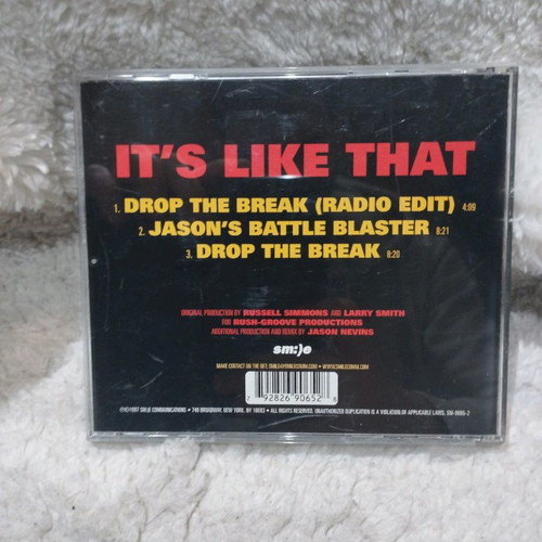 Run D.M.C. vs Jason Nevins It's Like That CD used, hip hop