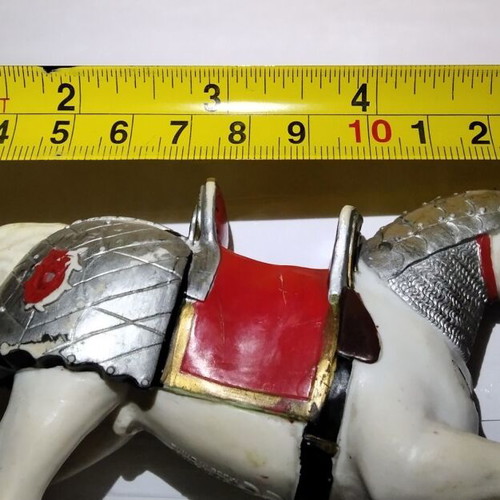 Papo reared up armored horse figure, fantasy world medieval knights