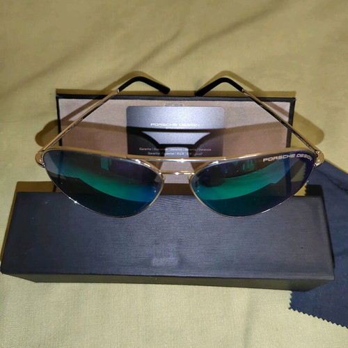 Porsche Design sunglasses used, silver color