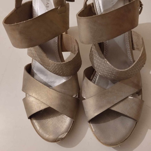 Marco Tozzi sandals used, size 41, beige gold color