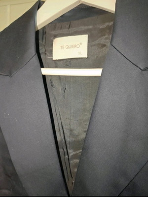 Classic women's mid-length blazer dark blue like new
