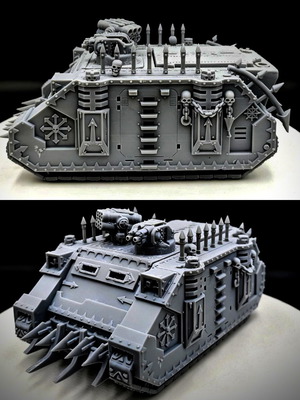 Warhammer 40k Chaos Rhino Proxy like new, custom model
