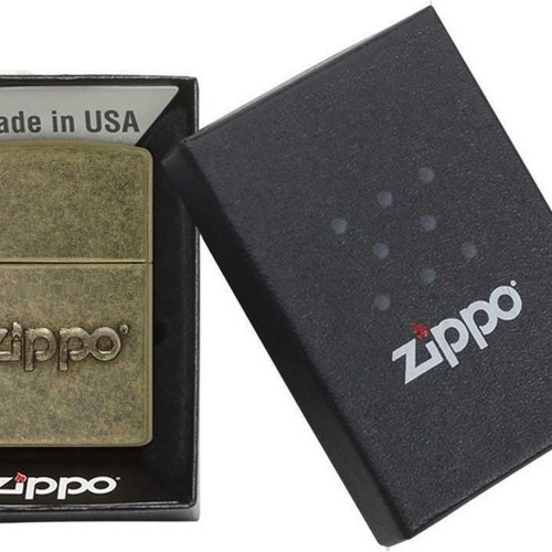 Zippo oil lighter used, windproof Antique Brass 28994
