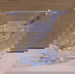  Metaxa κονιάκ παλιά διαφημιστική γυάλινη παγοθήκη με μεταλλική τσιμπίδα
