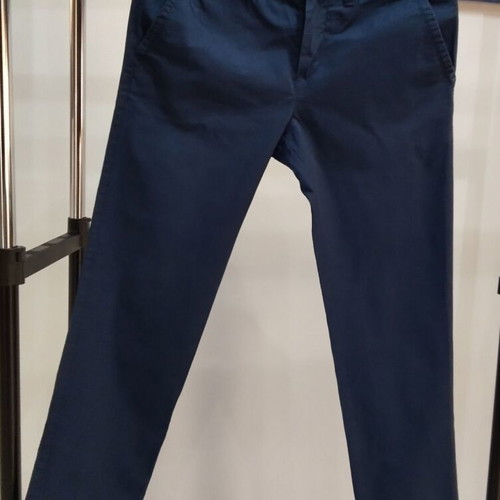 Benetton Chino pants like new, dark blue with micro-pattern, size S