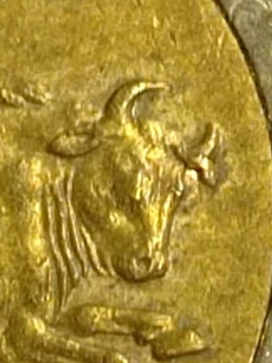 Coin with double horn error unique